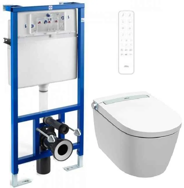Mila Унітаз-біде підвісний, безобідковий+Інсталяційна система з кріпленням