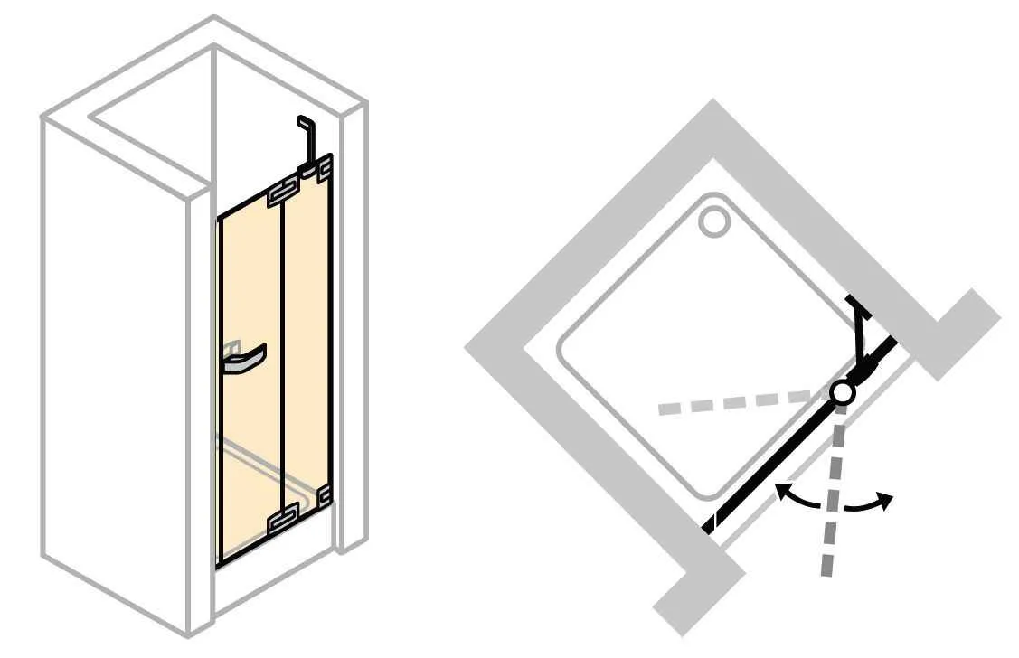 Розпашні душові двері Huppe Studio Berlin