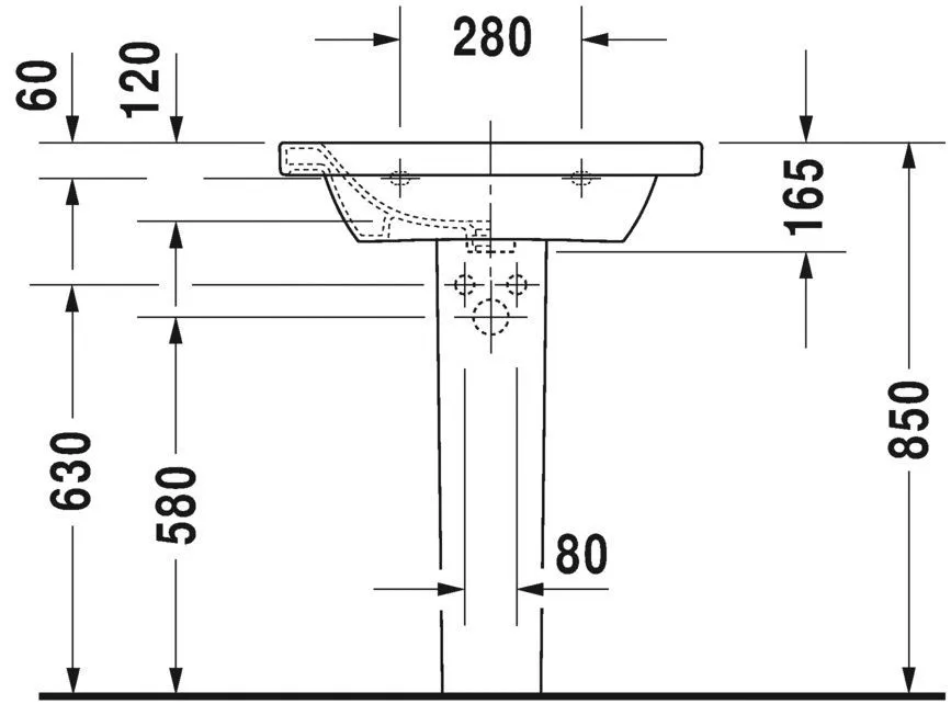 Умывальник Duravit DuraStyle 2320650000