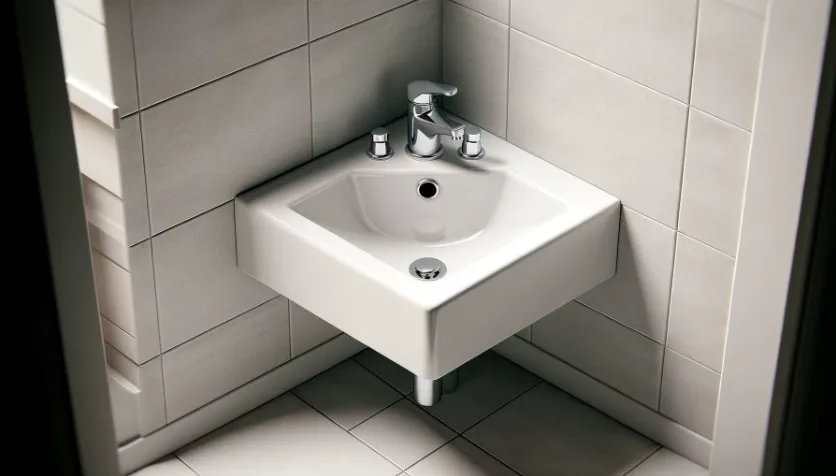 Угловая раковина – экономия пространства