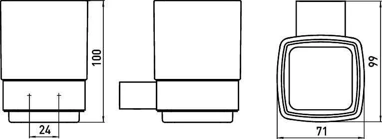 Стакан для зубної щітки Emco Loft Black