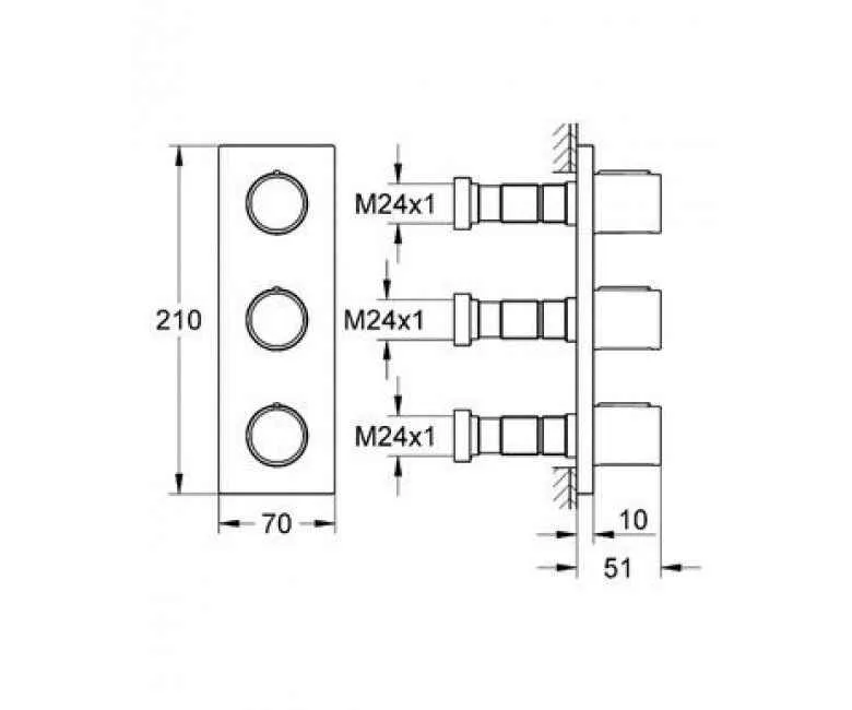 Зовнішня частина Grohe Grohtherm F 27625000