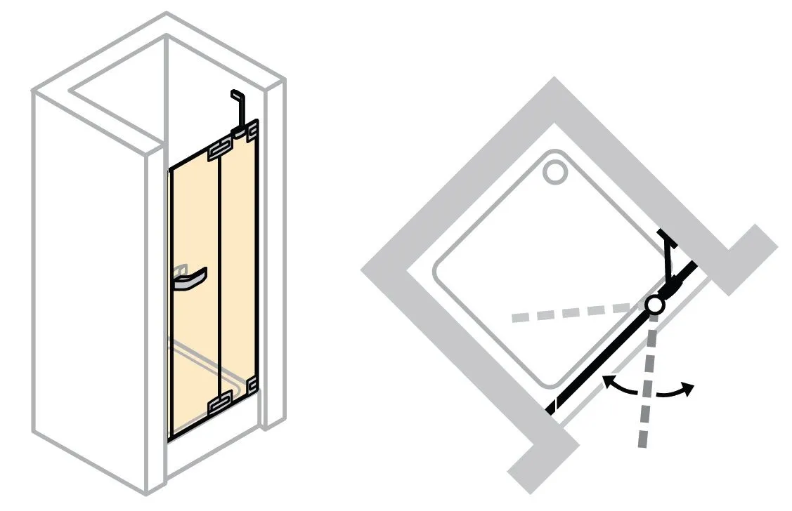 Распашная душевая дверь Huppe Studio Berlin BR0039.E05.373
