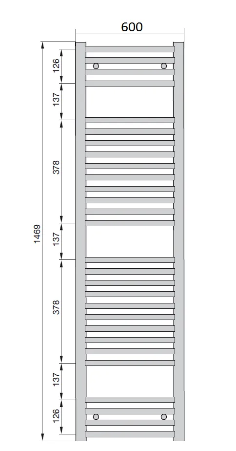 Рушникосушка Zehnder Aura Хром Полотенцесушитель Zehnder Aura Хром PBCZ-150-060
