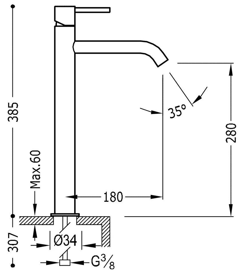 Смеситель на раковину Tres Study 26230801