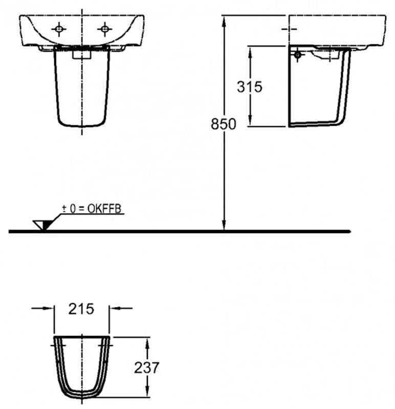 Полуп'єдестал Villeroy & Boch Subway
