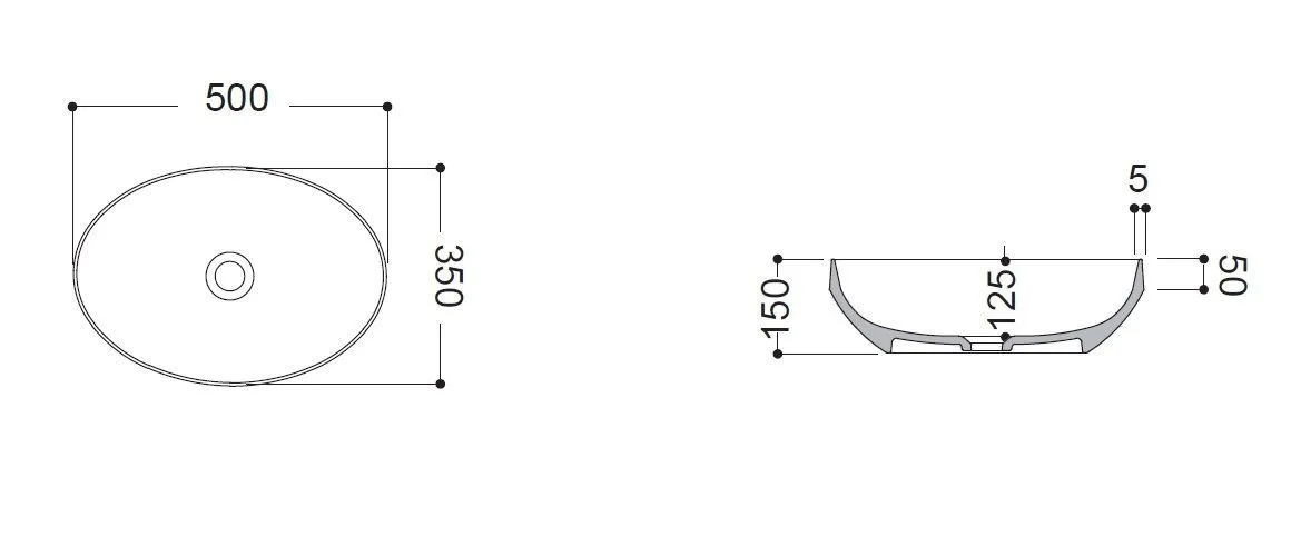 Раковина на столешницу Decus AXA 8510012