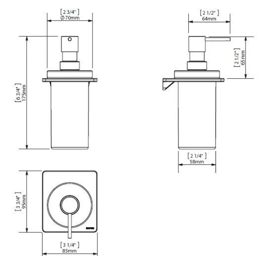 Дозатор Creabath S-cube 192533