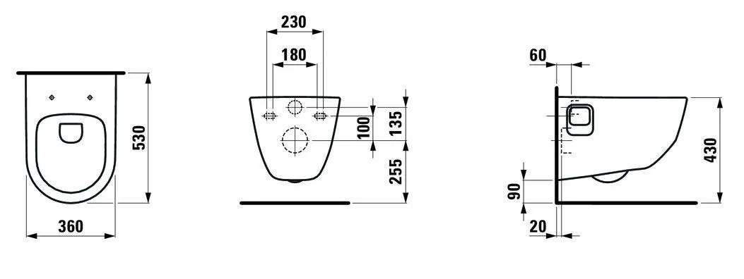 Унитаз подвесной Laufen Pro H8669540000001