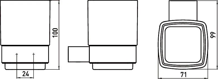 Стакан для зубной щетки Emco Loft Black