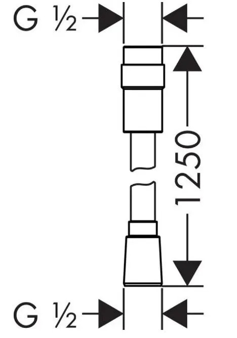 Isiflex Шланг для душа с регулировкой напора 1250 мм, хром 28249000