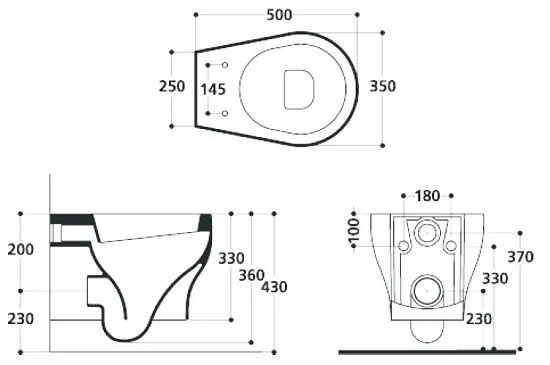 Унитаз консольный AXA Cinque (распродажа) 361501/368801