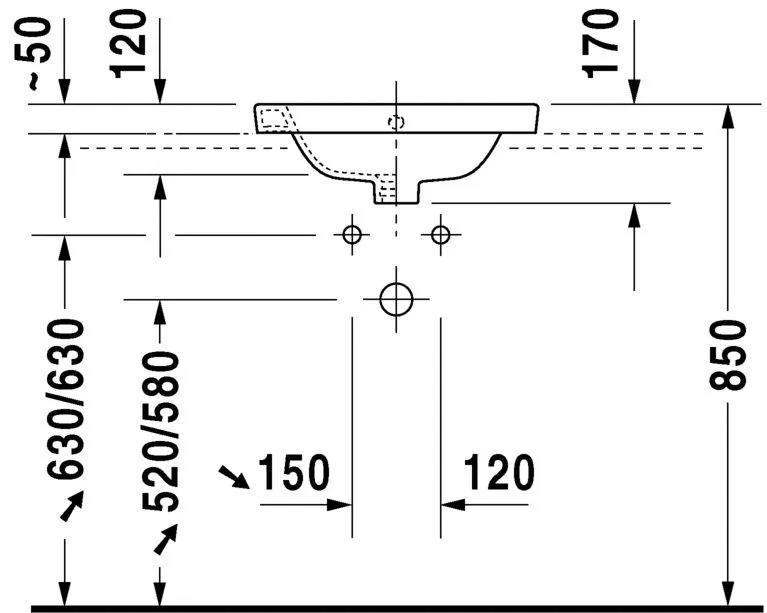 Умывальник Duravit Starck 2 2327480000
