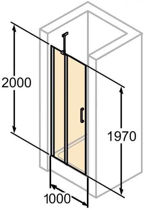 Classics 2 Распашные двери с неподвижным сегментом для ниши C23206.069.321
