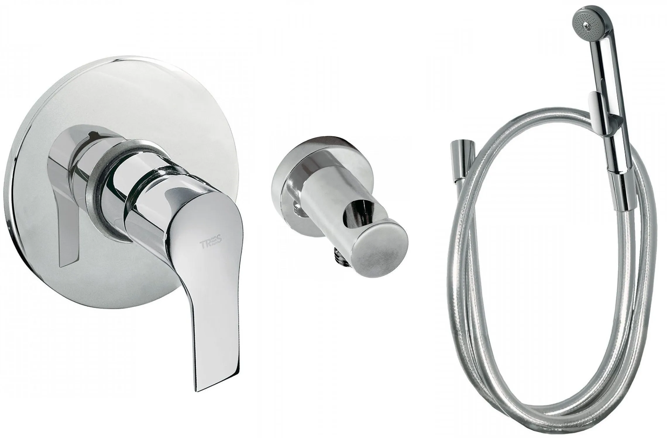 Набор: Смеситель с гигиеническим душем Tres №4 TRES №4