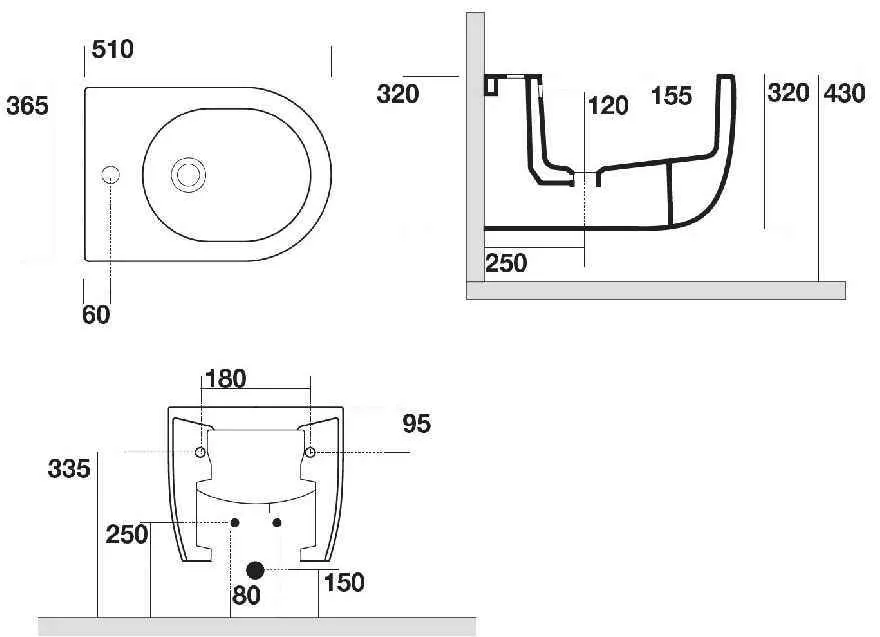 Биде подвесное AXA Glomp 0202007