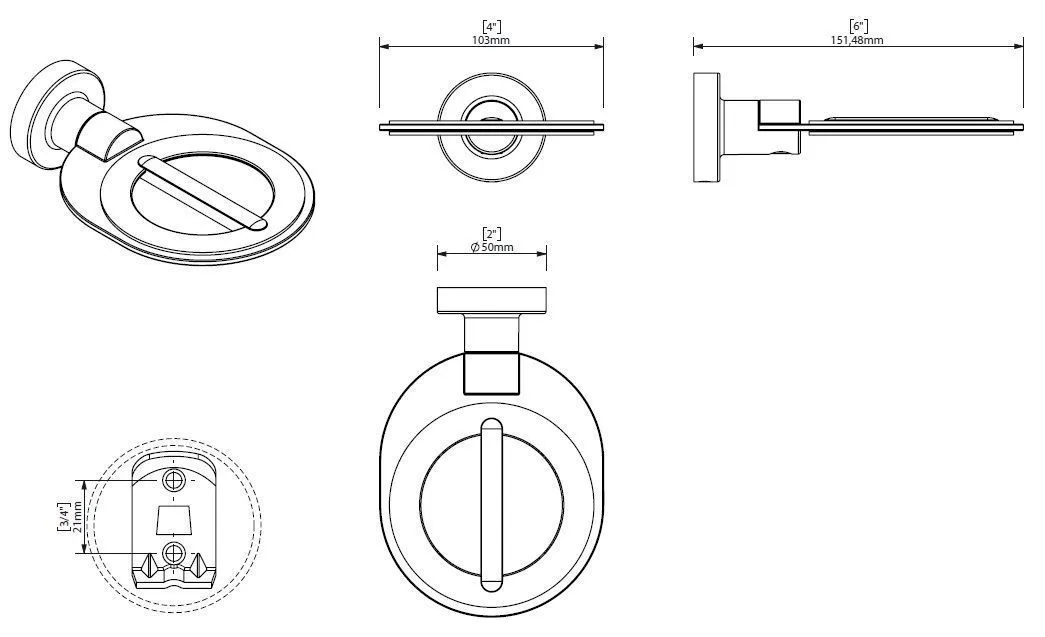 Держатель "утюжка" Creabath Architecture 192687