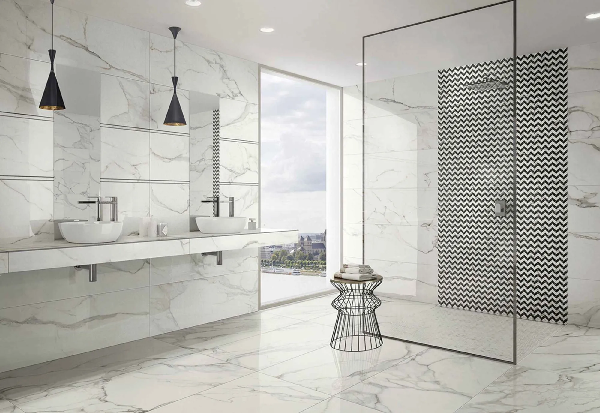 Плитка для підлоги 60.5x120.5 MarmoChic Essential White Pol ( Villeroy&Boch)